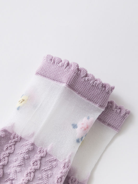 Calcetines Retro de Conejo Algodón Puro para Mujer - Largo Medio Primavera Verano - Image 21