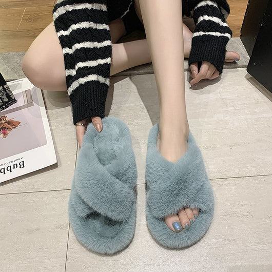 Pantuflas de Felpa Cruzadas para Mujer - Image 12