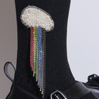 Calcetines Artesanales de Seda con Cuentas Arcoíris para Mujer - Image 25