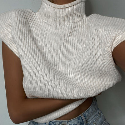Suéter Cuello Alto Manga Corta para Mujer - Image 5