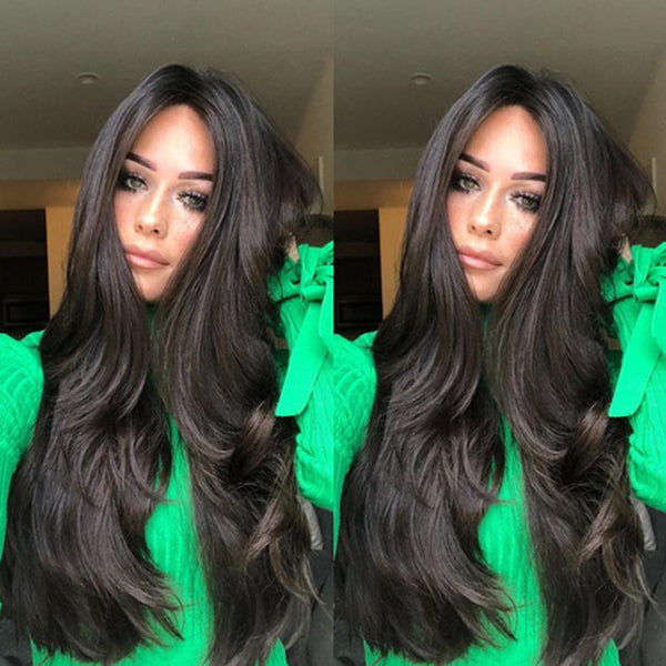 Peluca Larga Ondulada Voluminosa - Cabello Rizado Media Melena