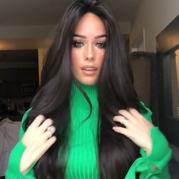 Peluca Larga Ondulada Voluminosa - Cabello Rizado Media Melena