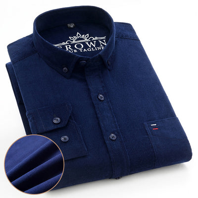 Camisa de Pana Manga Larga Slim Fit para Hombre - Casual Profesional - Image 14