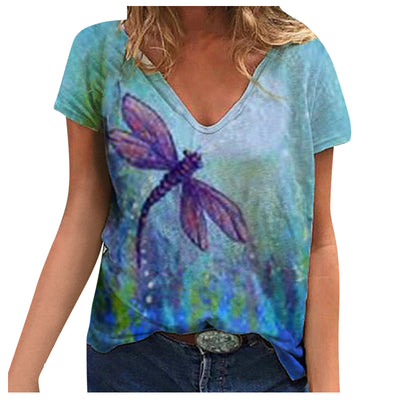 Playera Tie-Dye Cuello V para Mujer - Manga Corta - Image 3