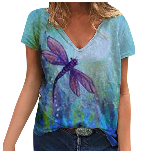 Playera Tie-Dye Cuello V para Mujer - Manga Corta - Image 3