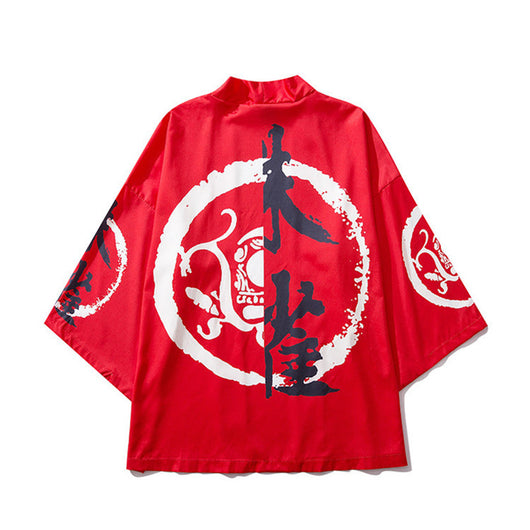 Kimono Tres Cuartos con Forro y Estampado de Letras Graffiti - Image 7