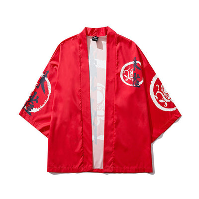 Kimono Tres Cuartos con Forro y Estampado de Letras Graffiti - Image 11