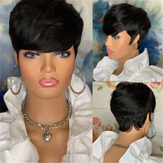 Peluca Corta Liso con Ondas Suaves para Mujer - Image 5