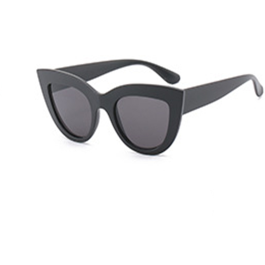 White cat-eye sunglasses with purple gradient lenses, featuring a retro and trendy style.