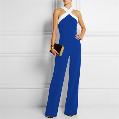 Jumpsuit Slim Mujer con Costuras Contrastantes y Hombro Descubierto - Image 11