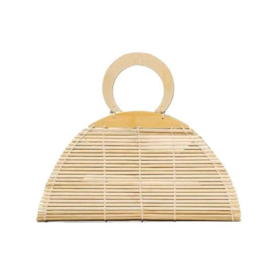 Bolso Clutch Tejido a Mano en Raíz de Bambú - Bolsa Natural Artesanal - Image 7