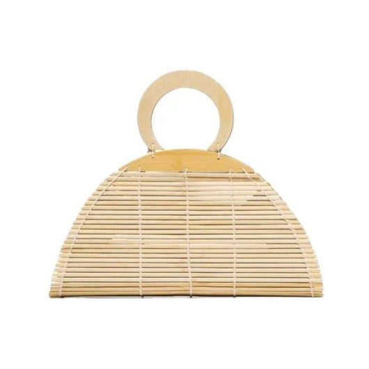 Bolso Clutch Tejido a Mano en Raíz de Bambú - Bolsa Natural Artesanal - Image 7