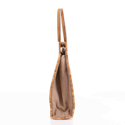 Bolso Clutch Tejido a Mano en Raíz de Bambú - Bolsa Natural Artesanal - Image 3