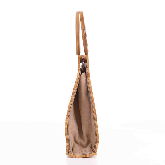 Bolso Clutch Tejido a Mano en Raíz de Bambú - Bolsa Natural Artesanal - Image 3