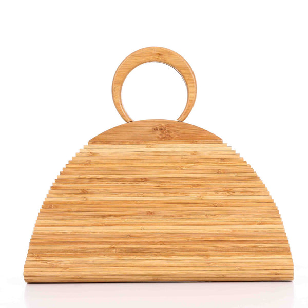 Bolso Clutch Tejido a Mano en Raíz de Bambú - Bolsa Natural Artesanal - Image 5
