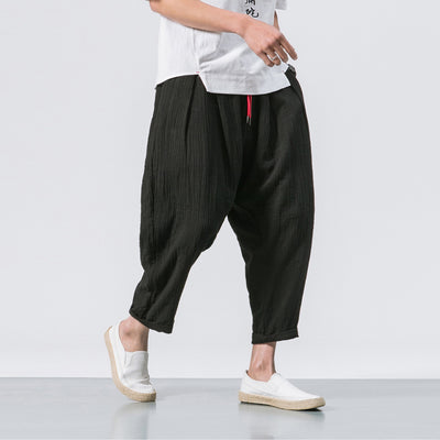 Pantalones Casuales Hombre Estilo Chino en Algodón y Lino - Image 2