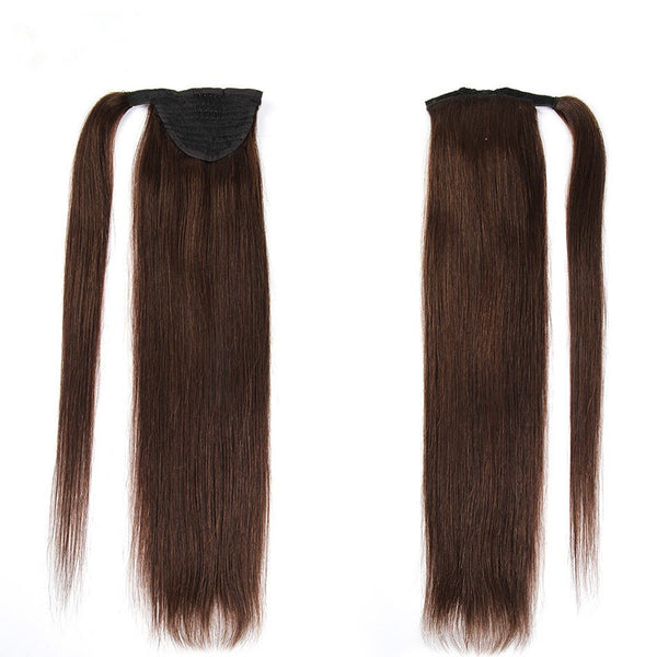 Extensión de Cabello Natural con Coleta Velcro - Peluca Larga sin Costuras