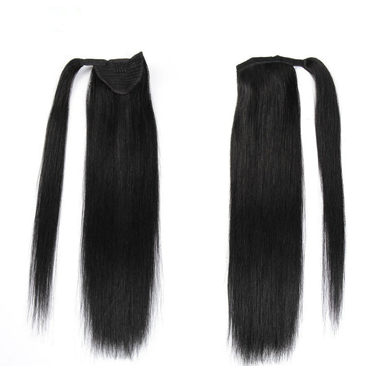 Extensión de Cabello Natural con Coleta Velcro - Peluca Larga sin Costuras