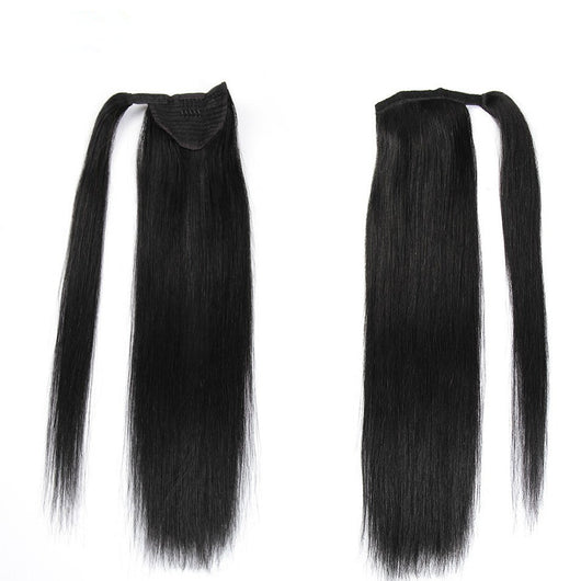 Extensión de Cabello Natural con Coleta Velcro - Peluca Larga sin Costuras
