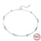 Pulsera Tobillera de Plata Esterlina Plateada - Diseño DIY Elegante