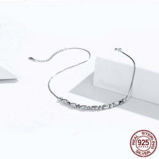 Pulsera Tobillera de Plata Esterlina Plateada - Diseño DIY Elegante - Image 4