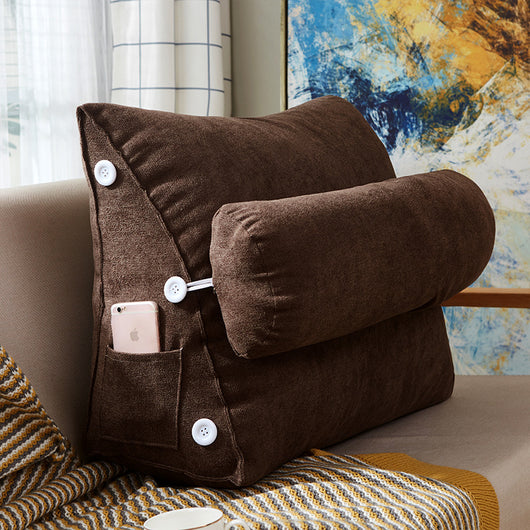 Almohada Cuña de Terciopelo para Lectura - Soporte Lumbar Grande - Image 4