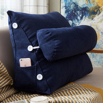Almohada Cuña de Terciopelo para Lectura - Soporte Lumbar Grande - Image 7