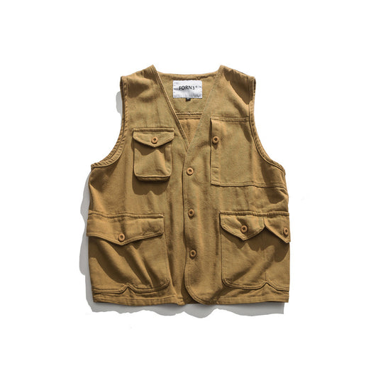 Chaleco Multibolsillos Casual Unisex Estilo Americano - Image 5