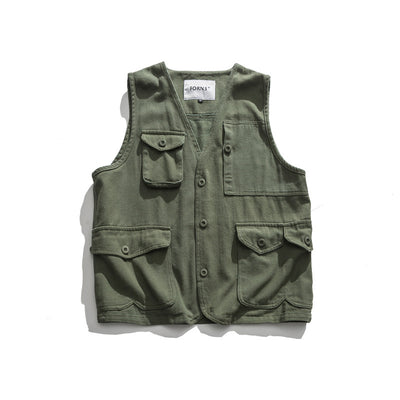 Chaleco Multibolsillos Casual Unisex Estilo Americano - Image 4