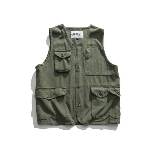 Chaleco Multibolsillos Casual Unisex Estilo Americano - Image 4