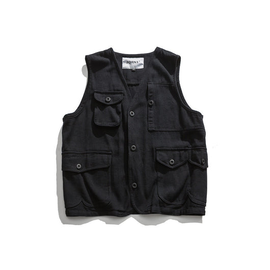 Chaleco Multibolsillos Casual Unisex Estilo Americano - Image 2