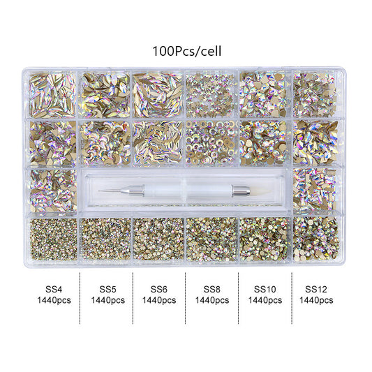 Kit Completo de Joyería y Decoración de Uñas con Cristales