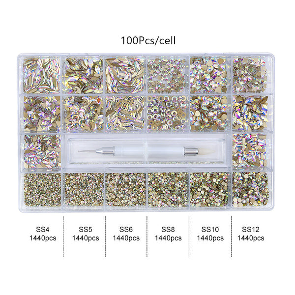 Kit Completo de Joyería y Decoración de Uñas con Cristales