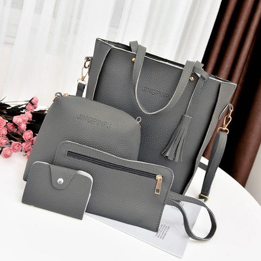 Set de 4 Bolsas Coreanas con Borlas - Bolso, Monedero y Organizador - Image 7