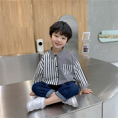 Camiseta Rayada de Manga Larga para Niños y Niñas - Image 3