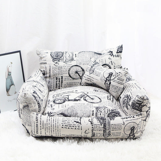 Cama Sofá para Mascotas Otoño Invierno con Tela Canvas - Image 7