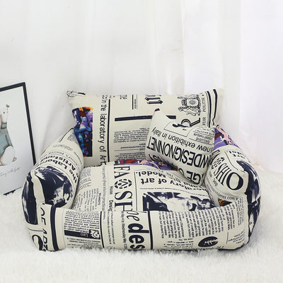 Cama Sofá para Mascotas Otoño Invierno con Tela Canvas - Image 9