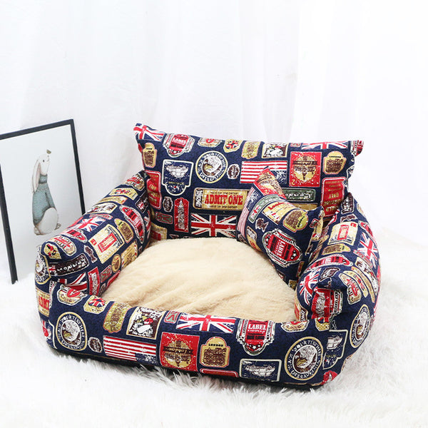 Cama Sofá para Mascotas Otoño Invierno con Tela Canvas - Image 5