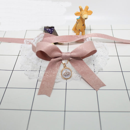 Babero Encaje con Moño para Perros Pequeños - Toalla Absorbente Ligera - Image 2