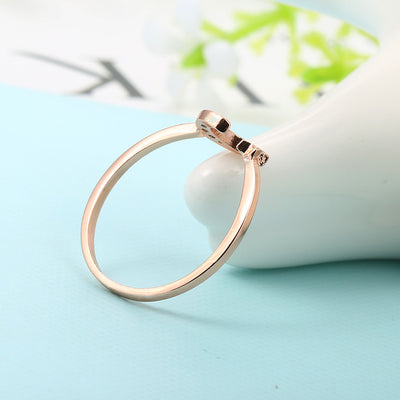 Anillo Abierto de Oro Rosado con Luna y Estrella para Mujer - Cristal Cubic Zirconia - Image 8
