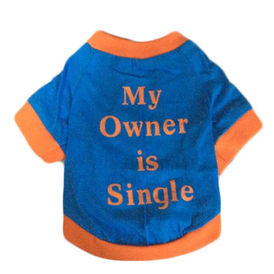 Playera de Algodón para Perro con Estampado MY T-shirt
