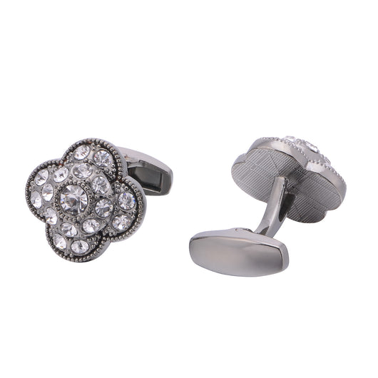 Uñas Postizas Flor Diamante Negro Brillante - Manga Corta - Image 10