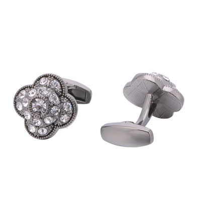 Uñas Postizas Flor Diamante Negro Brillante - Manga Corta - Image 5