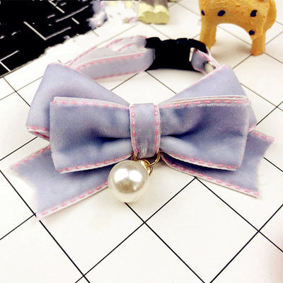 Collar con Moño de Perlas para Gatos y Perros - Image 4