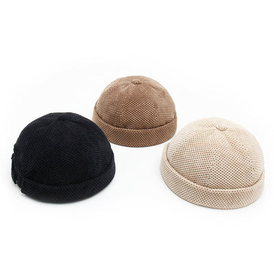 Gorro Retro Británico Estilo Melón con Luz LED para Otoño e Invierno - Image 9