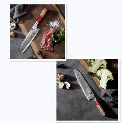 Cuchillo de Chef Damasco Profesional - Cuchilla de Corte y Picado - Image 16