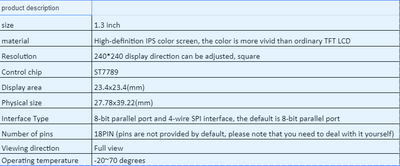 Pantalla LCD IPS a Color 1.3 Pulgadas 240x240 - Conexión Directa - Image 6