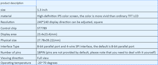 Pantalla LCD IPS a Color 1.3 Pulgadas 240x240 - Conexión Directa - Image 2
