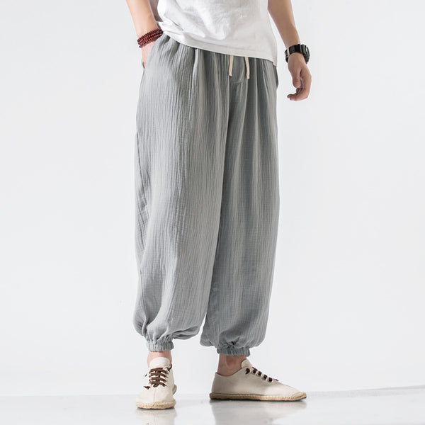 Pantalones Harem Casuales Talla Grande para Hombre - Corte Ancho y Cómodo