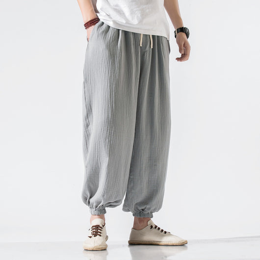 Pantalones Harem Casuales Talla Grande para Hombre - Corte Ancho y Cómodo